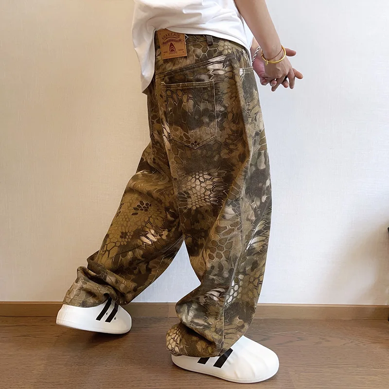 Streetwear Brand Popular - 새로운 남성 세련된 뱀 인쇄 streetwear