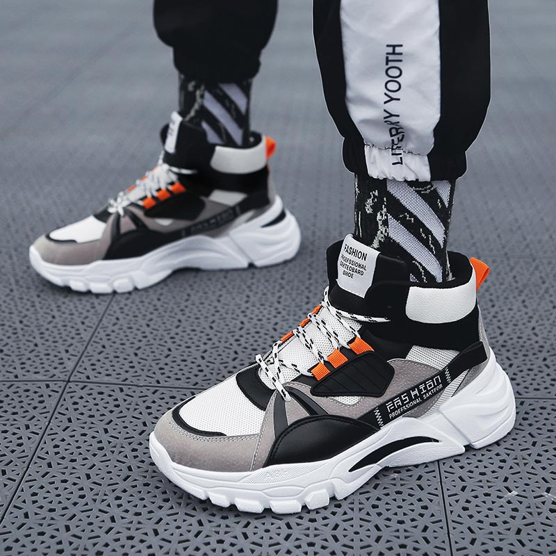 높은 최고 남성 스포츠 신발 통기성 메쉬 운동화 높은  - Streetwear Brand Popular 리뷰 및 가격