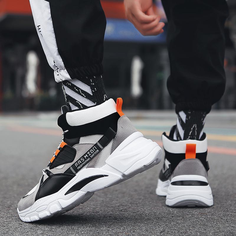 높은 최고 남성 스포츠 신발 통기성 메쉬 운동화 높은  - Streetwear Brand Popular 리뷰 및 가격