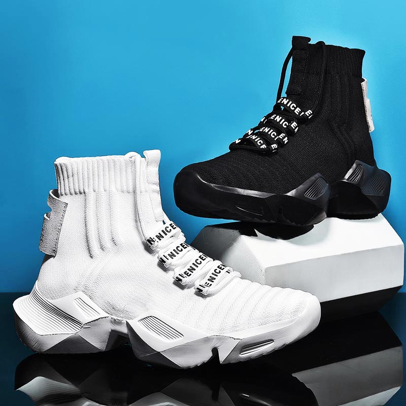플러스 사이즈 하이 탑 대규모 스포츠 양말 부츠 남성  - Online Streetwear Brand 리뷰 및 가격
